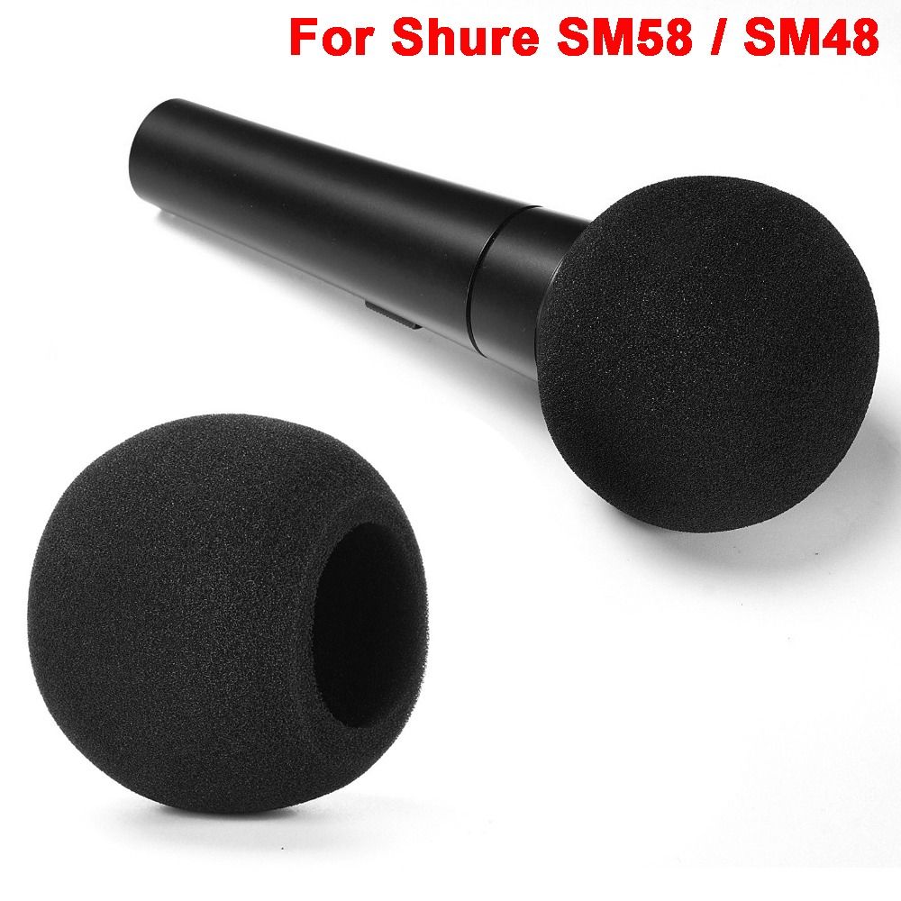 Microphone Pop Filter Foam Windscreen - Replacement Mic Windscreen Cover Flocked Sponge