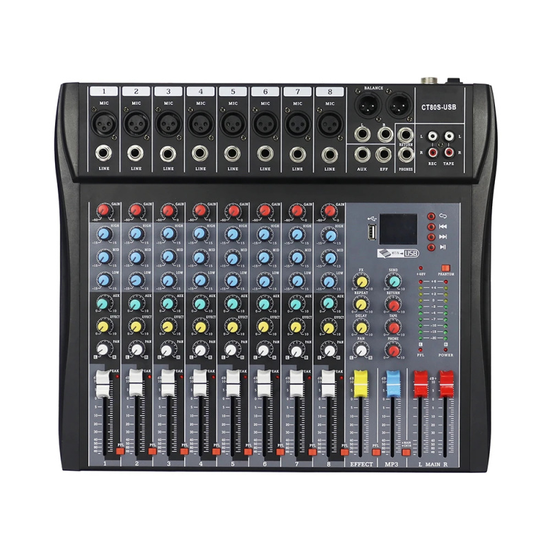 Karaoke Amplifier Mixer Bluetooth - 8 Channel Audio Mixer with 99