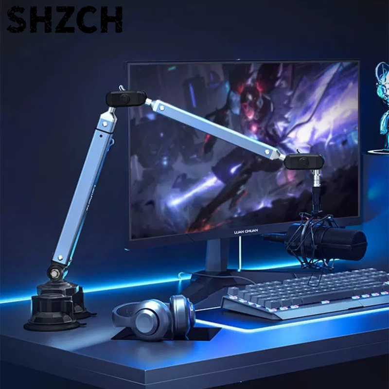 Microphone Stand Boom Arm Floor - Professional Vacuum Suction Desk Microphone Stand