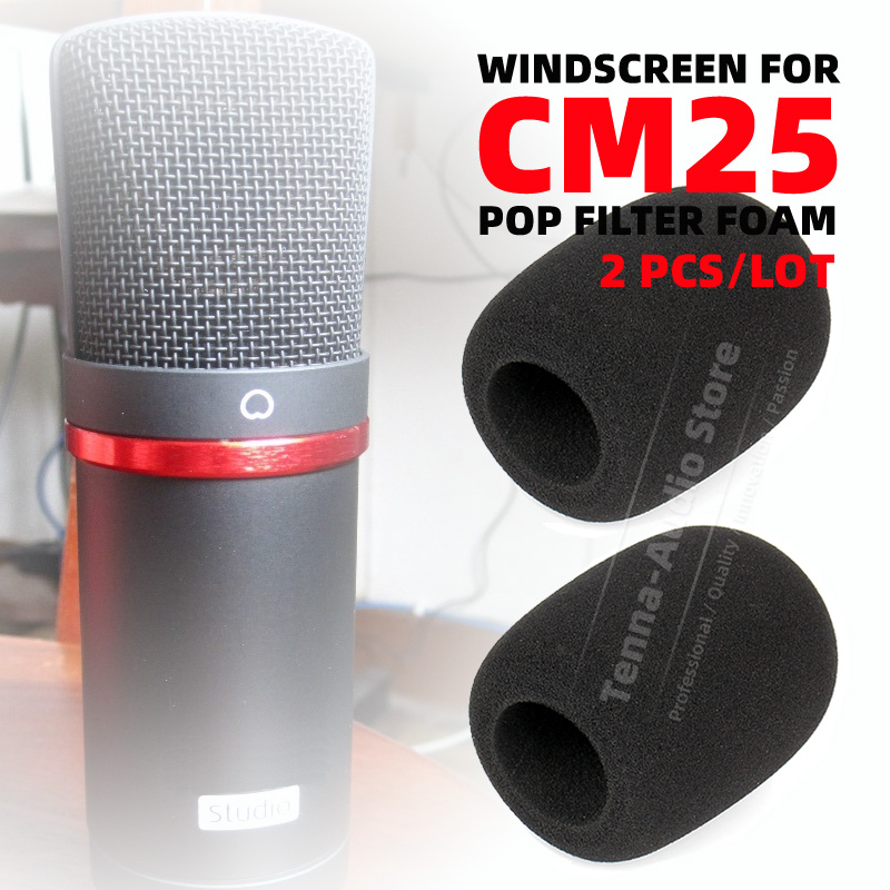 Microphone Pop Filter Foam Windscreen - 2PCS For Scarlett CM25 CM 25
