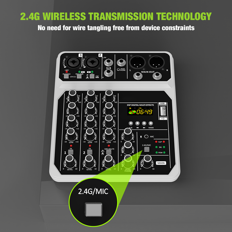 4-Channel Audio Mixer Console  - огляд і ціна Karaoke Amplifier Mixer Bluetooth