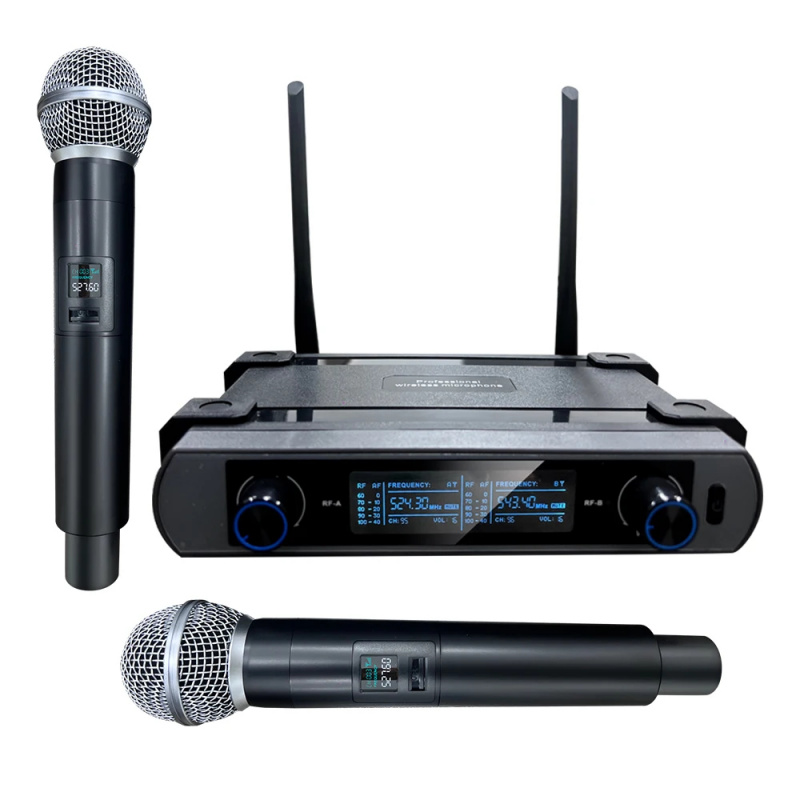 Professional 2 Channel UHF Wir - огляд і ціна Uhf Wireless Microphone System Dual Channel