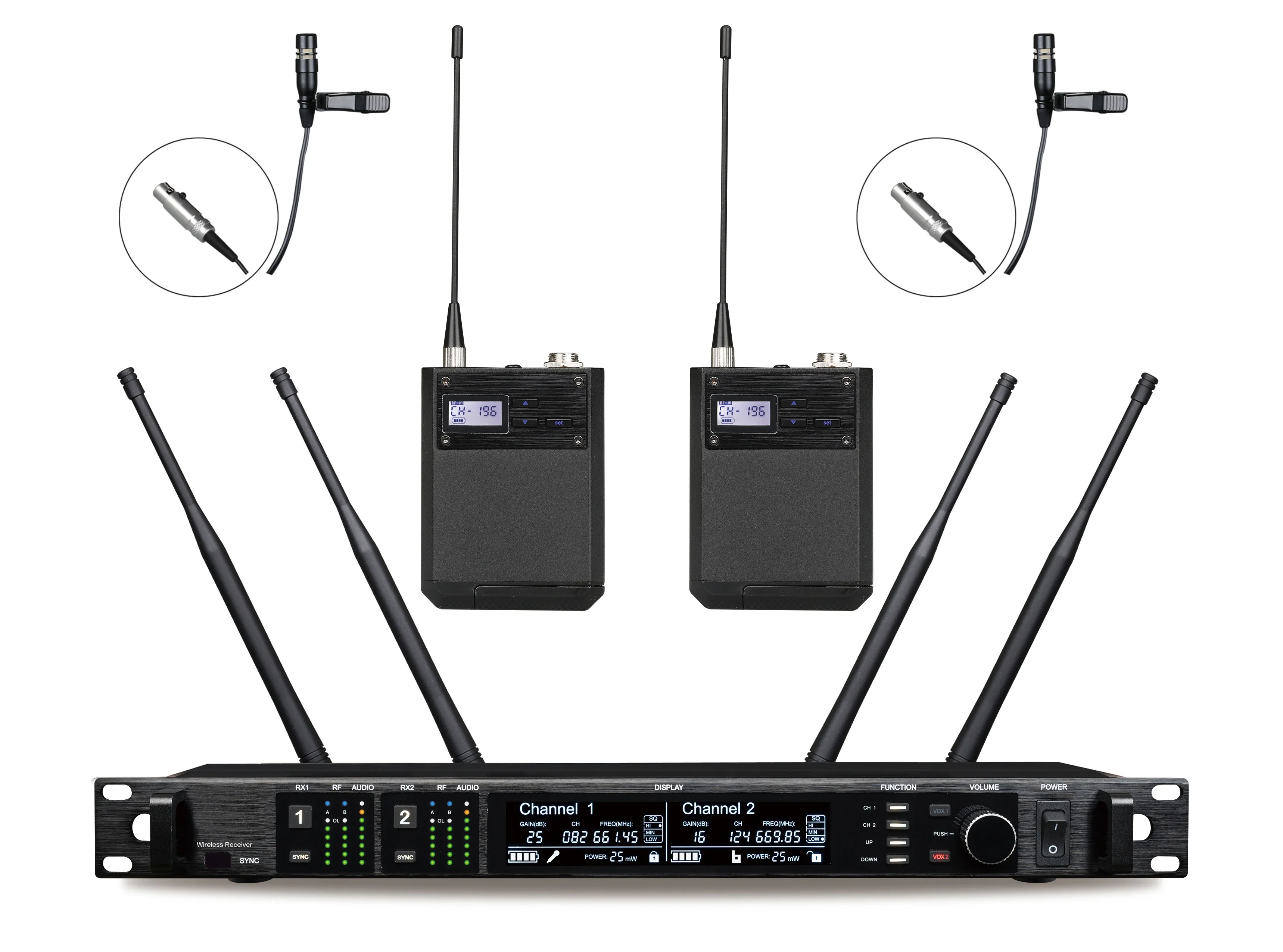 Best EIF AD4D Handheld Lavalie - огляд і ціна Wireless Lavalier Microphone Dual Receiver