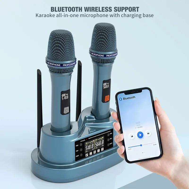 Wireless Microphone Kit With C - огляд і ціна Bluetooth Karaoke Microphone Handheld