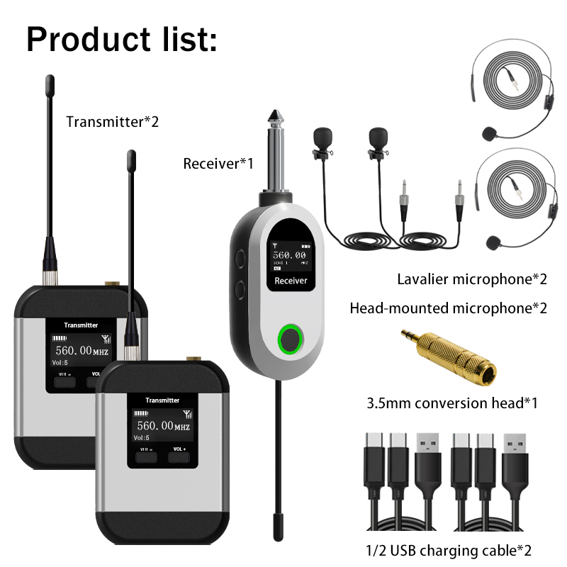 UHF Dual Wireless Microphone S - огляд і ціна Wireless Lavalier Microphone Dual Receiver