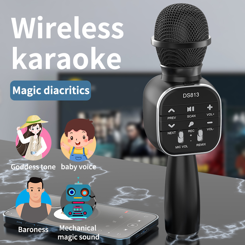 DS813 Wireless Bluetooth Karao - огляд і ціна Bluetooth Karaoke Microphone Handheld