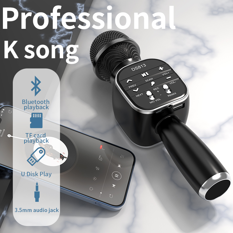 DS813 Wireless Bluetooth Karao - огляд і ціна Bluetooth Karaoke Microphone Handheld