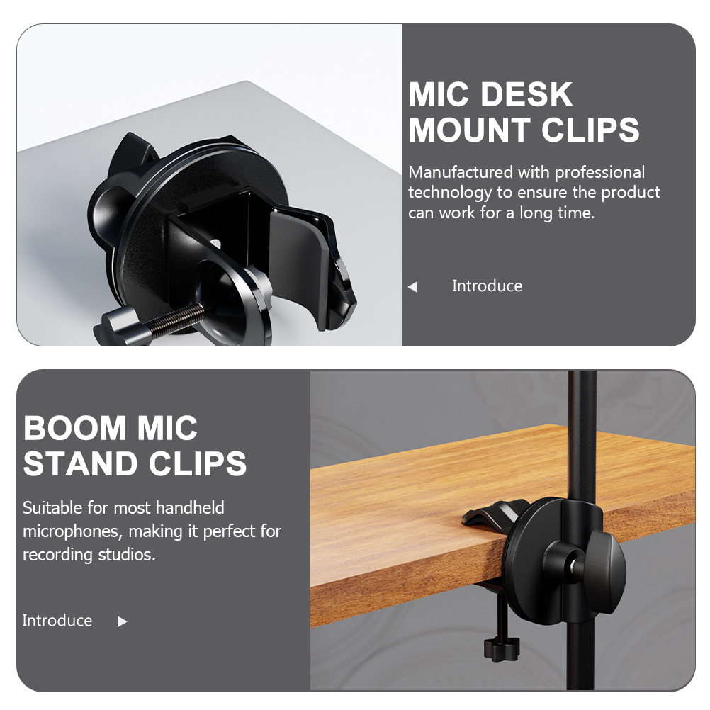 Mic Clip Microphone Desk Arm C - огляд і ціна Microphone Stand Boom Arm Floor