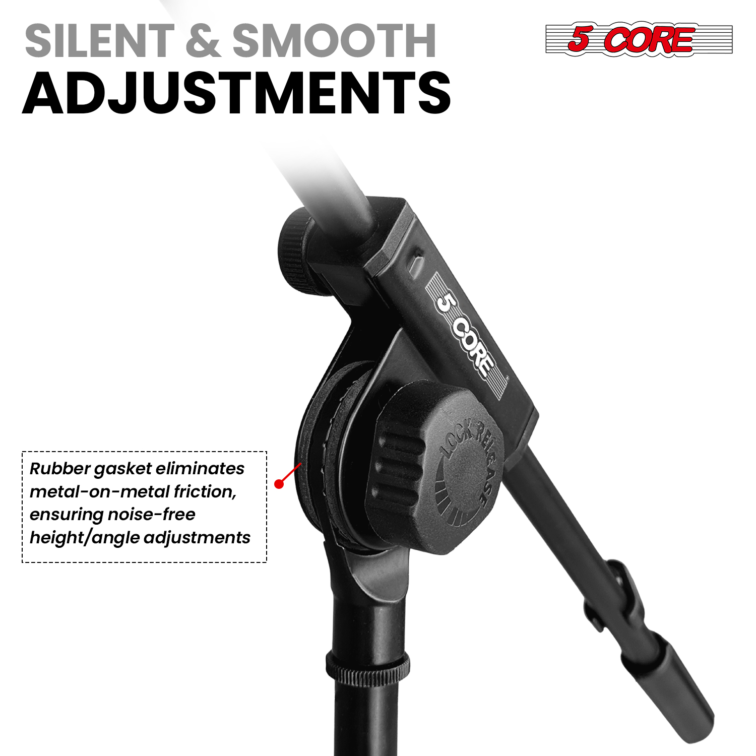 5 Core Mic Stand Adjustable Mi - огляд і ціна Microphone Stand Boom Arm Floor