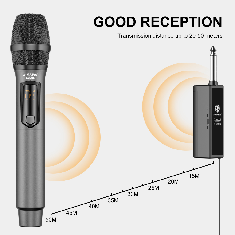 Wireless Microphone G-MARK X22 - огляд і ціна Rechargeable Wireless Mic Lithium Battery