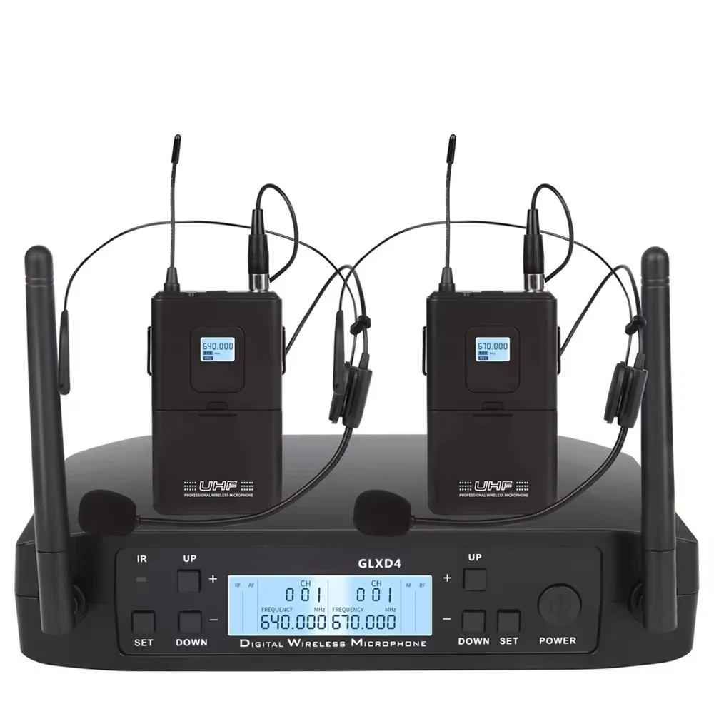 GLXD4 Professional Wireless Mi - огляд і ціна Wireless Lavalier Microphone Dual Receiver