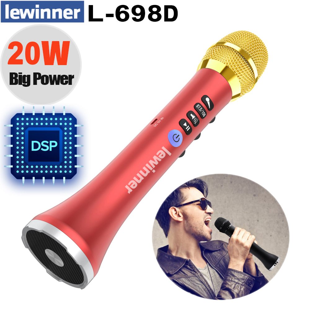 Lewinner L-698D Professional 2 - огляд і ціна Bluetooth Karaoke Microphone Handheld