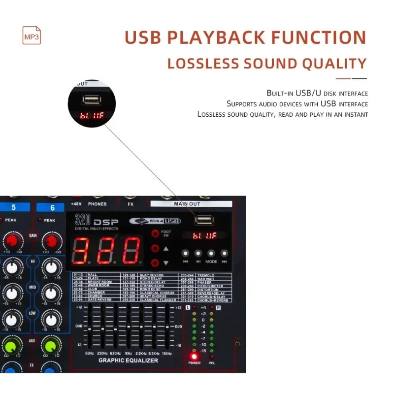 LXR12 12-Channel Bluetooth Dig - огляд і ціна Karaoke Amplifier Mixer Bluetooth