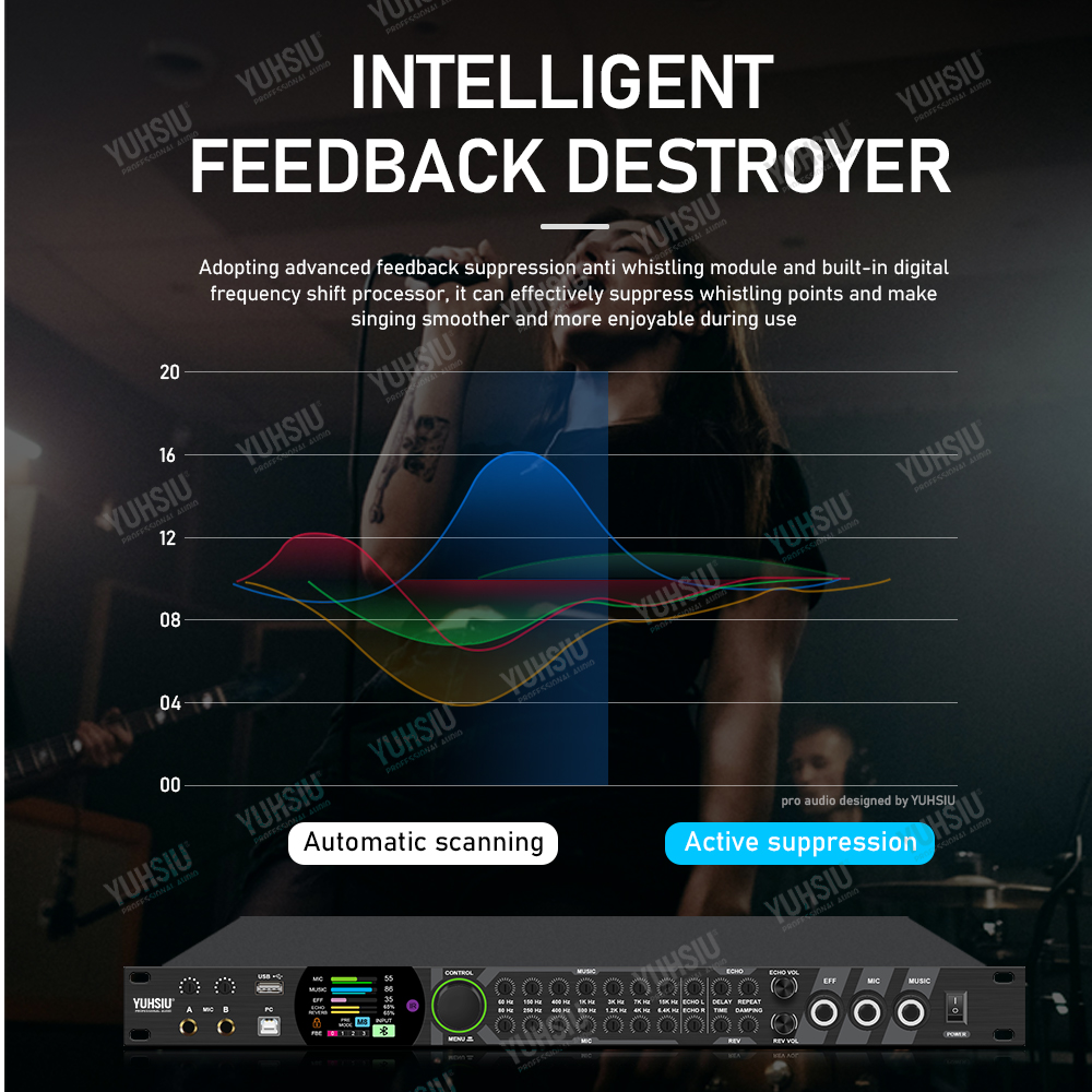 YUHSIU Karaoke Digital Effects - огляд і ціна Karaoke Amplifier Mixer Bluetooth