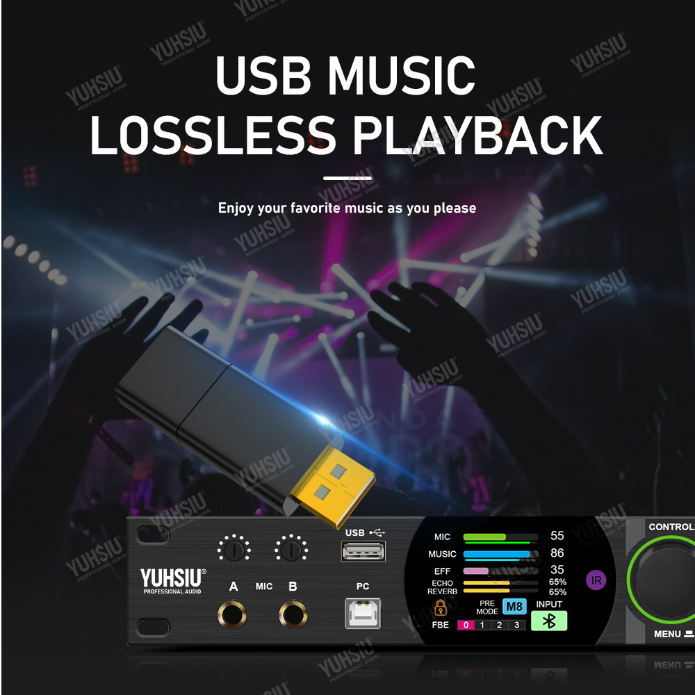 YUHSIU Karaoke Digital Effects - огляд і ціна Karaoke Amplifier Mixer Bluetooth