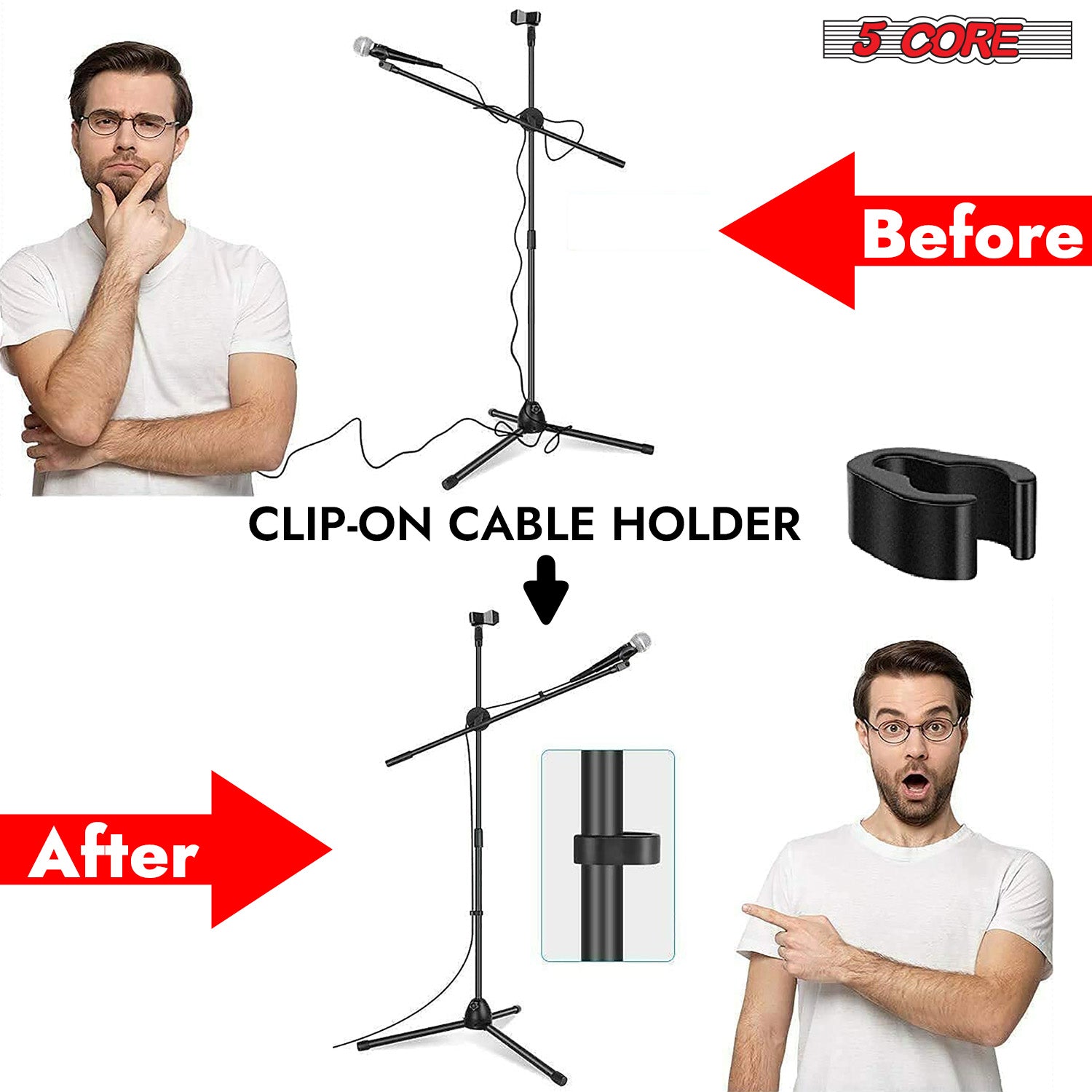 5 Core Tripod Mic Stand Adjust - огляд і ціна Microphone Stand Boom Arm Floor