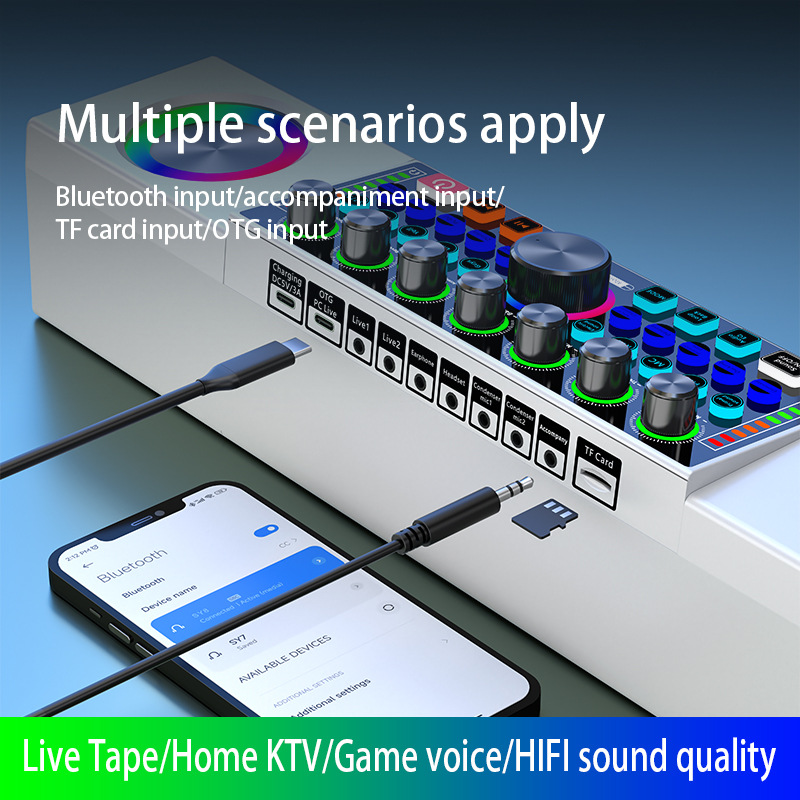 SY8 Live Broadcast Sound Card  - огляд і ціна Karaoke Machine Portable With 2 Mic