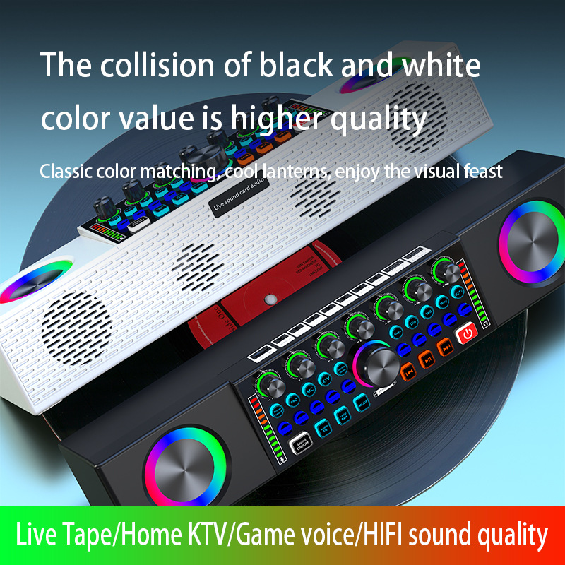 SY8 Live Broadcast Sound Card  - огляд і ціна Karaoke Machine Portable With 2 Mic