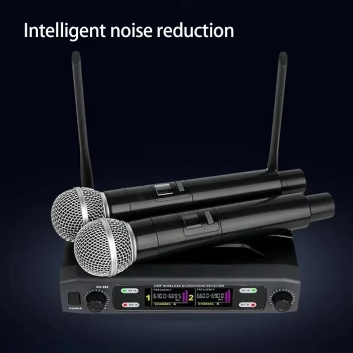 T1584C-Dual Channel Profession - огляд і ціна Uhf Wireless Microphone System Dual Channel