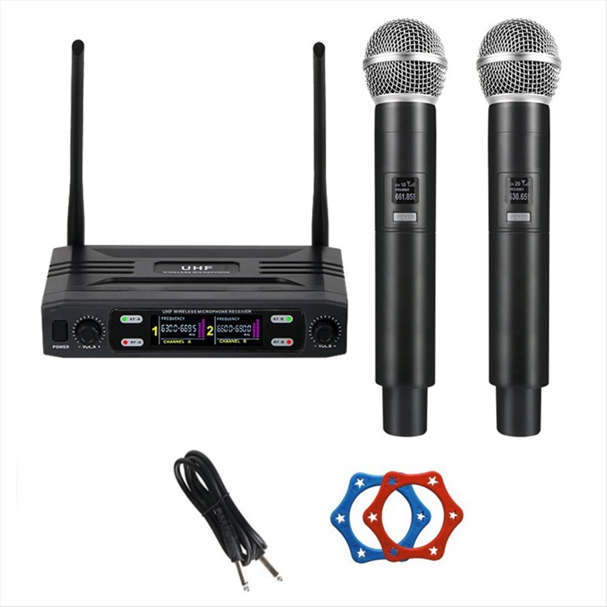 T1584C-Dual Channel Profession - огляд і ціна Uhf Wireless Microphone System Dual Channel
