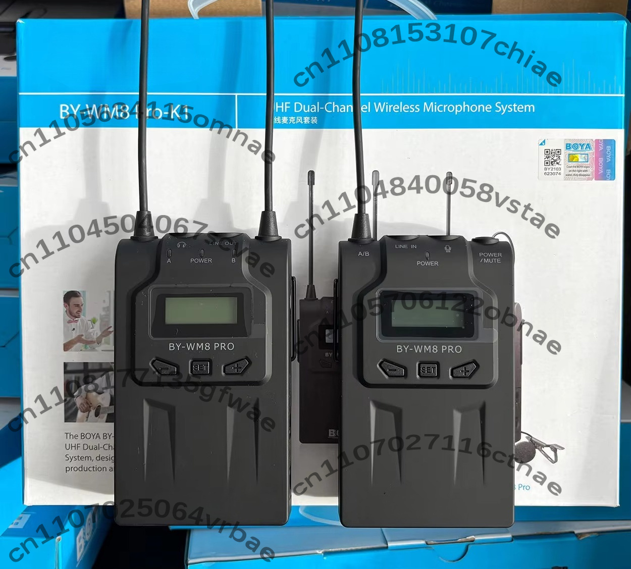 BY-WM8 Pro-K1 wireless lavalie - огляд і ціна Wireless Lavalier Microphone Dual Receiver