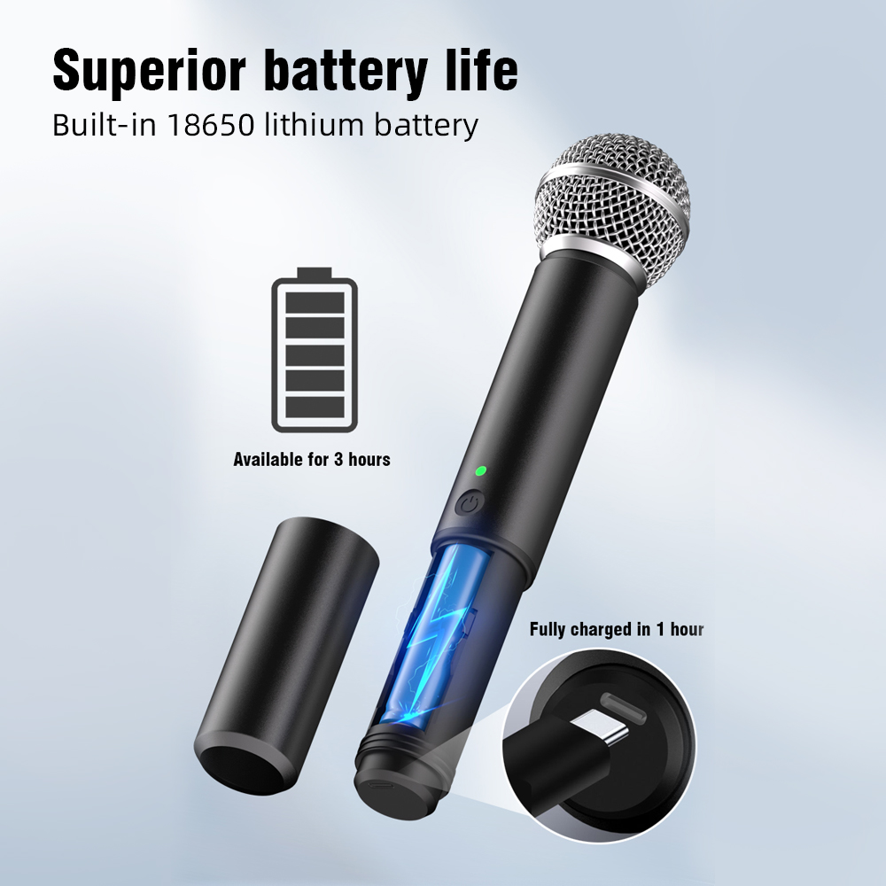 G-MARK UHF Wireless Microphone - огляд і ціна Rechargeable Wireless Mic Lithium Battery