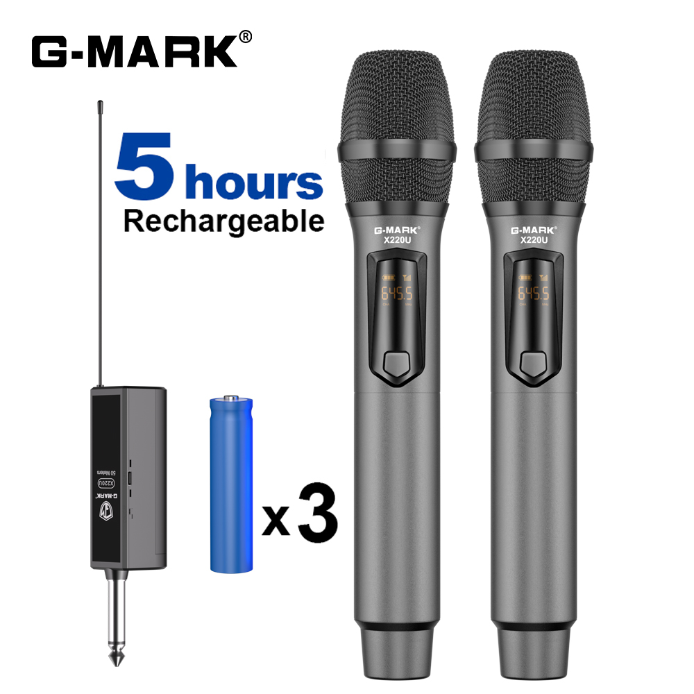Wireless Microphone G-MARK X22 - огляд і ціна Rechargeable Wireless Mic Lithium Battery