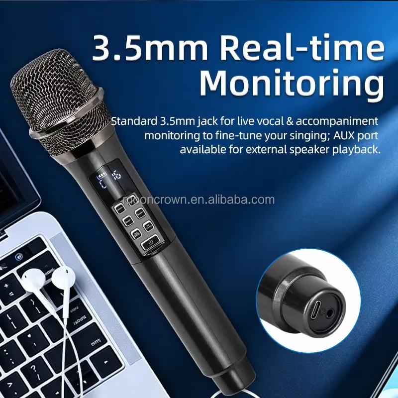 BOLRZO Sound card wireless dyn - огляд і ціна Bluetooth Karaoke Microphone Handheld