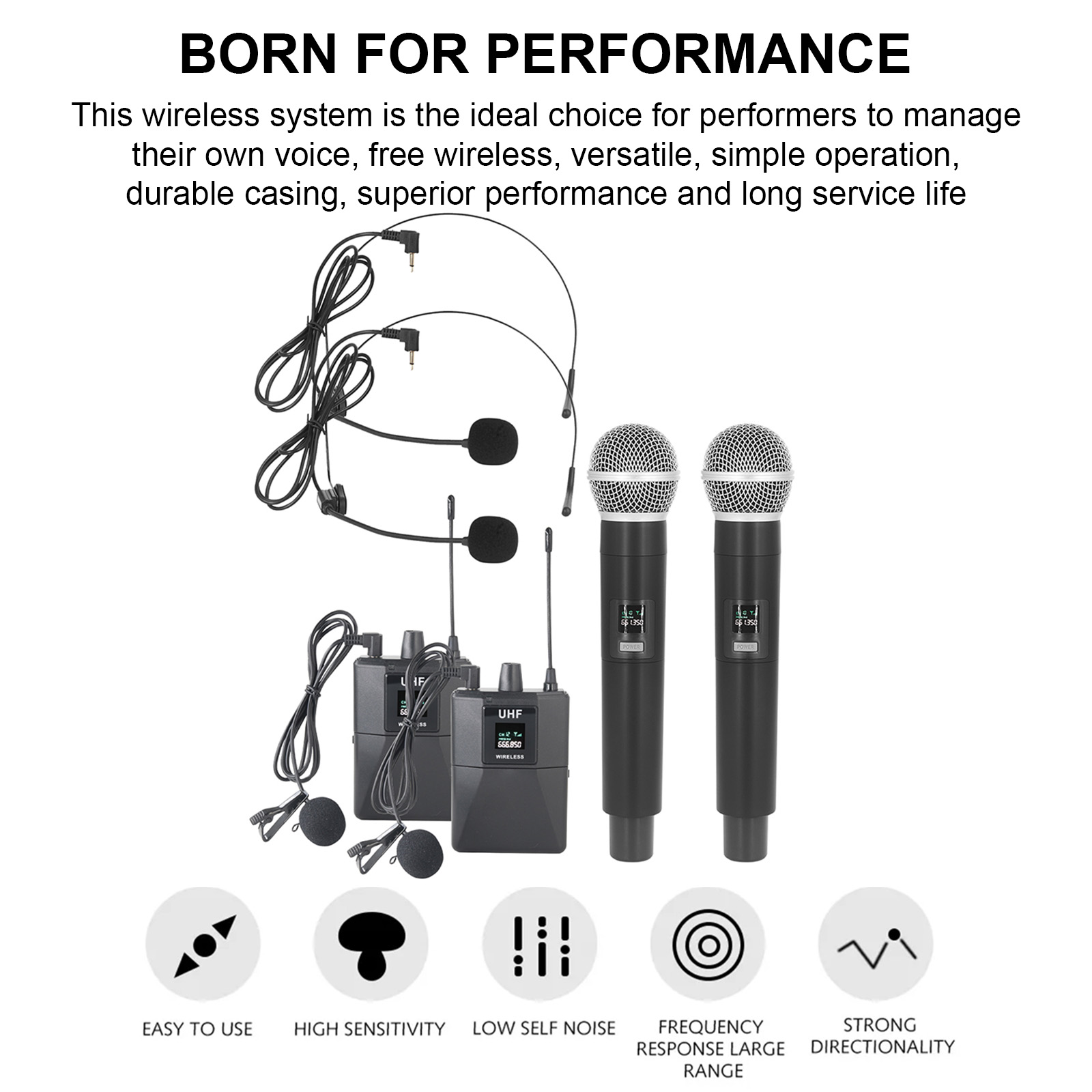 Wireless Microphone Profession - огляд і ціна Wireless Lavalier Microphone Dual Receiver