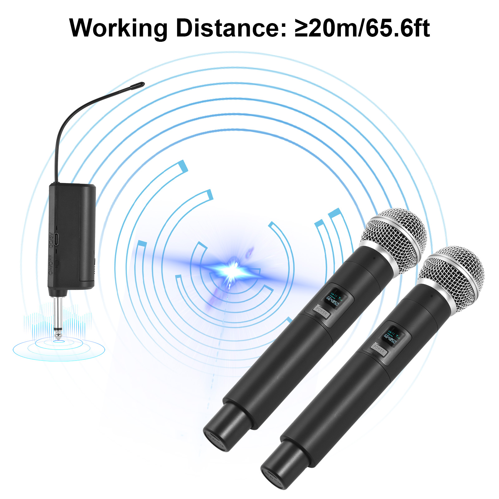 Wireless Microphone Profession - огляд і ціна Wireless Lavalier Microphone Dual Receiver