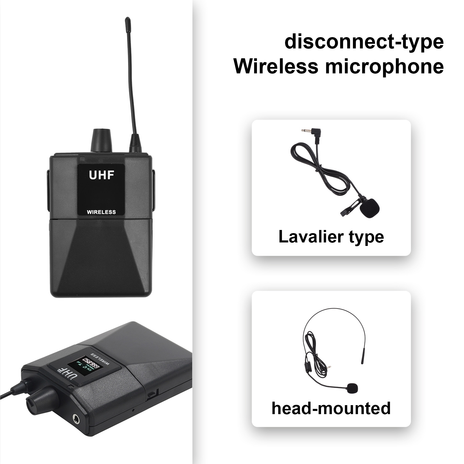 Wireless Microphone Profession - огляд і ціна Wireless Lavalier Microphone Dual Receiver