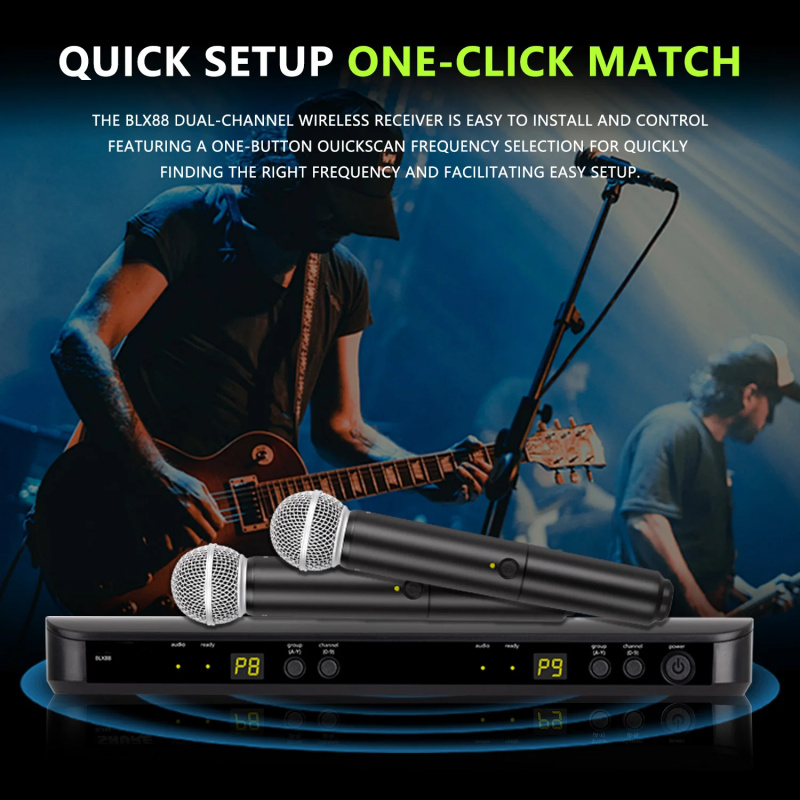Dual Channel UHF Wireless Hand - огляд і ціна Uhf Wireless Microphone System Dual Channel
