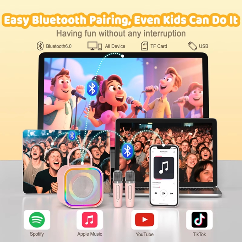 LZQLY Mini Karaoke Machine for - огляд і ціна Karaoke Machine Portable With 2 Mic