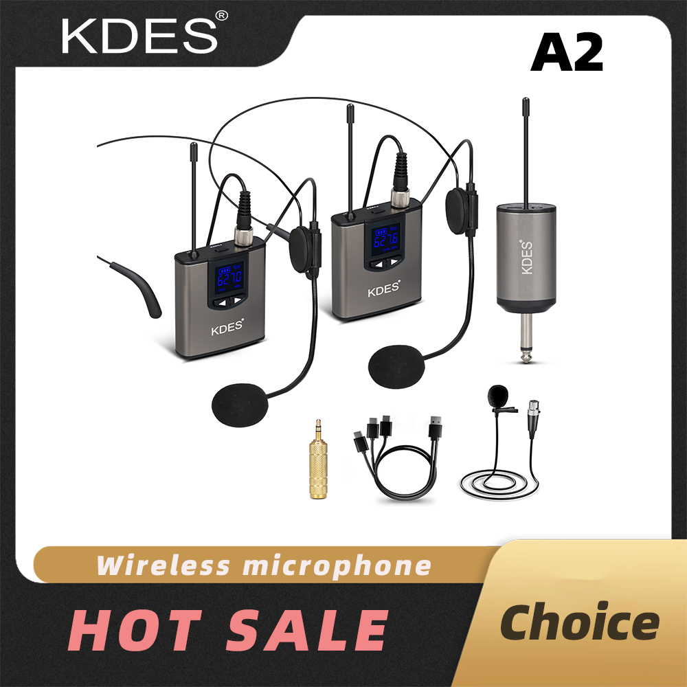 KDES Dual Wireless Microphone  - огляд і ціна Wireless Lavalier Microphone Dual Receiver