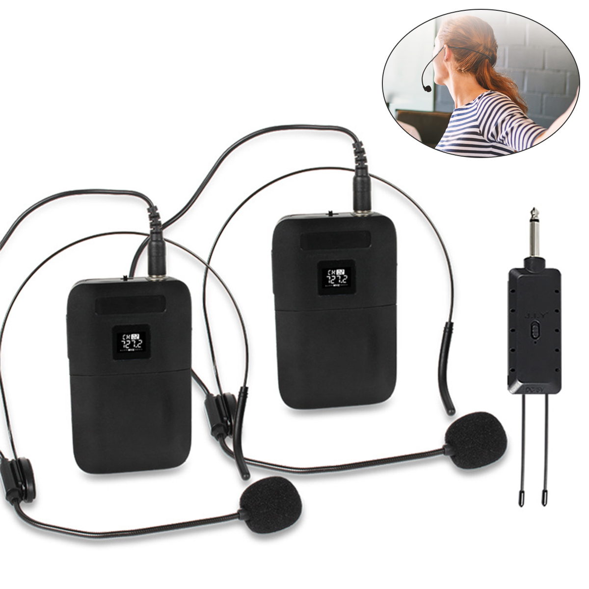 E8 Professional Microphone UHF - огляд і ціна Wireless Lavalier Microphone Dual Receiver