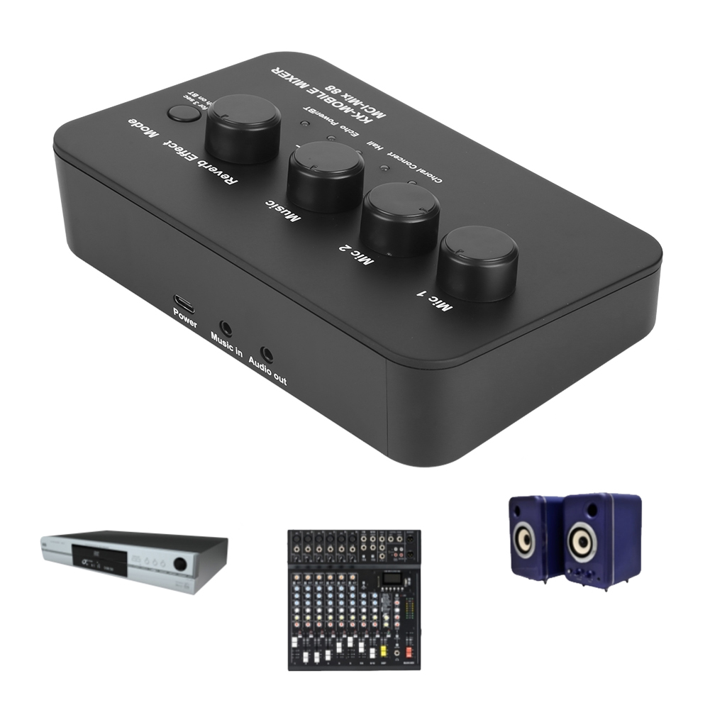 Karaoke Audio Mixer AUX IN/OUT - огляд і ціна Karaoke Amplifier Mixer Bluetooth