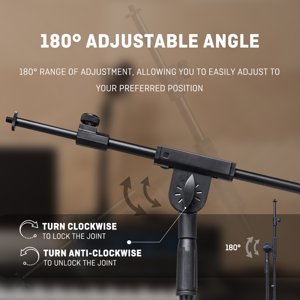Heavy Floor Microphone Tripod  - огляд і ціна Microphone Stand Boom Arm Floor