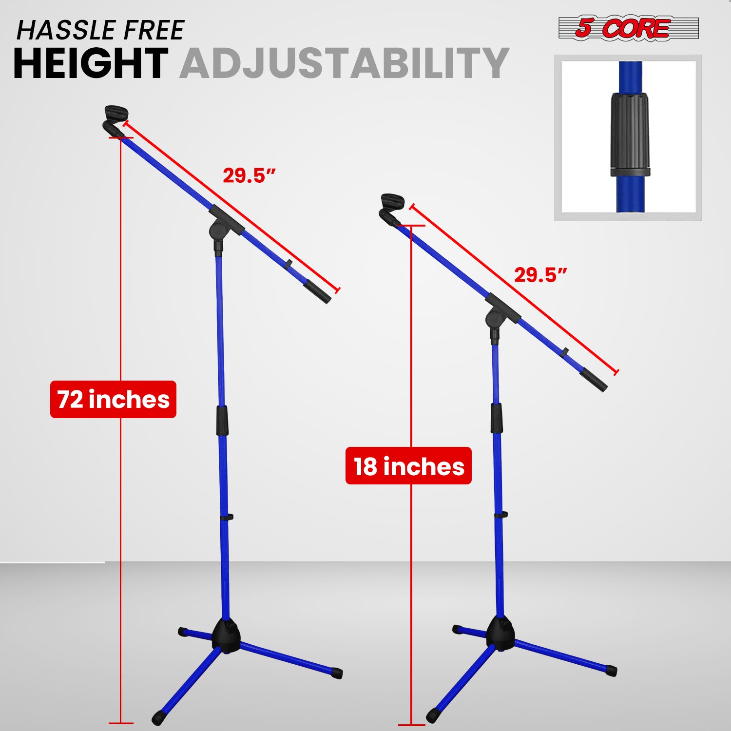 5 Core Tripod Mic Stand Adjust - огляд і ціна Microphone Stand Boom Arm Floor