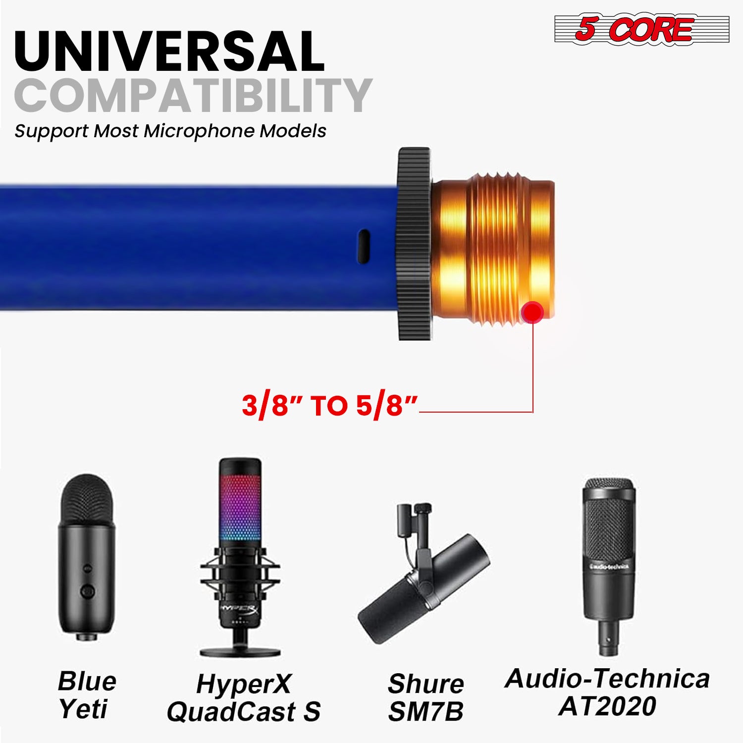 5 Core Tripod Mic Stand Adjust - огляд і ціна Microphone Stand Boom Arm Floor