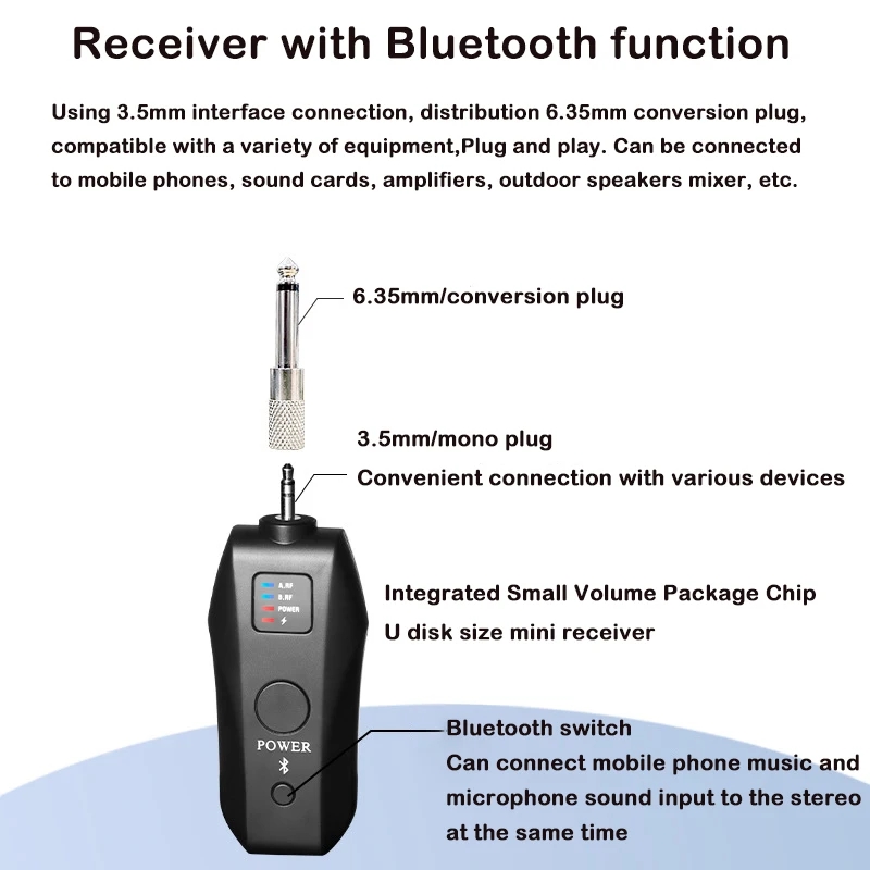 UHF Wireless Handheld Dynamic  - огляд і ціна Bluetooth Karaoke Microphone Handheld