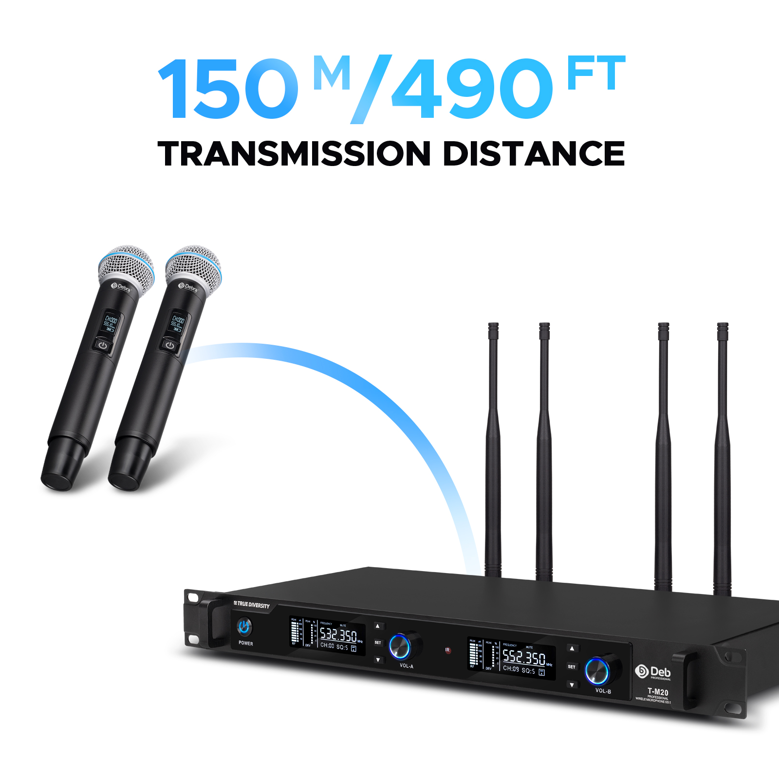 Debra T-M20 UHF Wireless Handh - огляд і ціна Uhf Wireless Microphone System Dual Channel