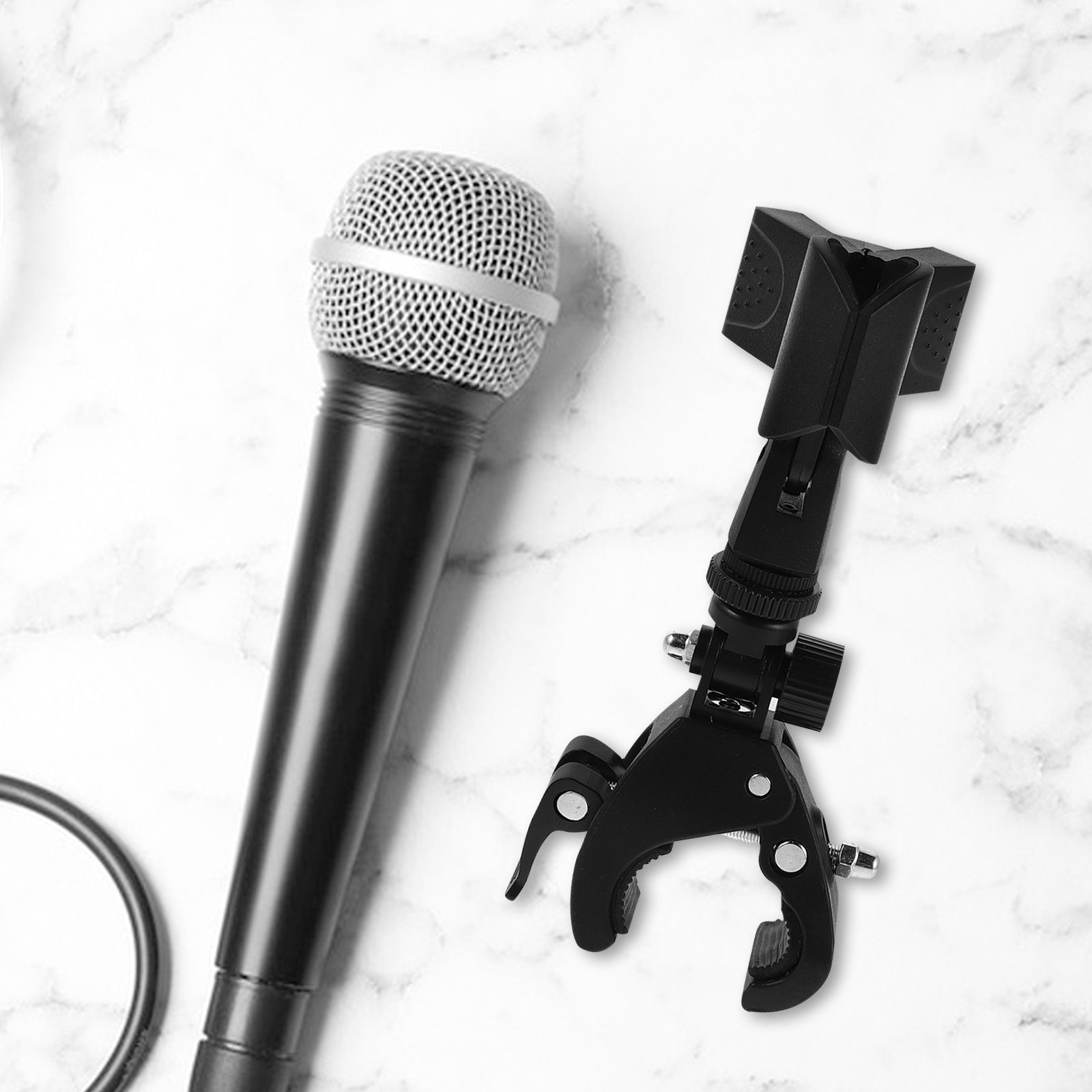 2Pcs Adjustable Mic Stand Clam - огляд і ціна Microphone Shock Mount Universal