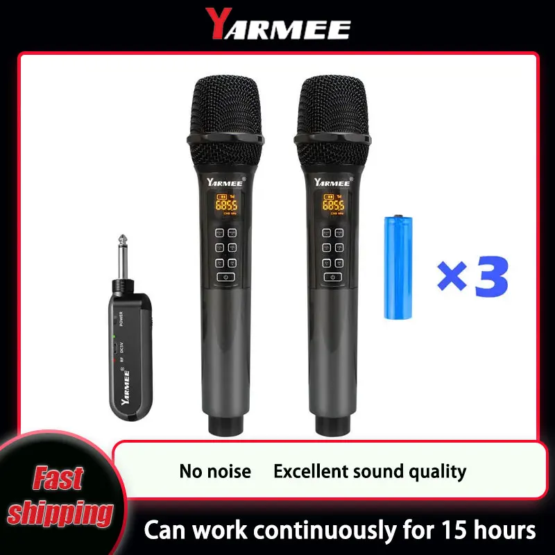 YARMEE Professional UHF Wirele - огляд і ціна Rechargeable Wireless Mic Lithium Battery