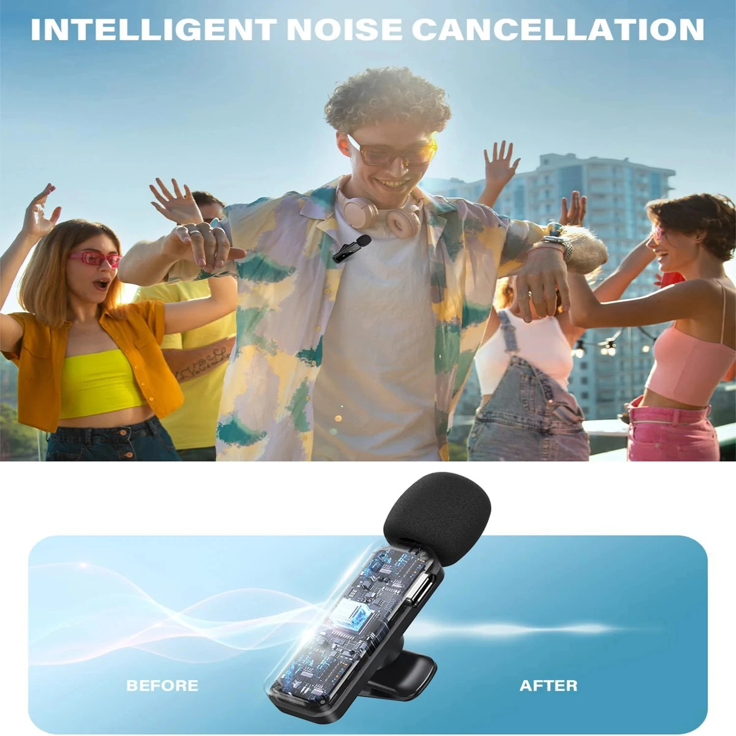 Lavalier Wireless Microphone 8 - огляд і ціна Rechargeable Wireless Mic Lithium Battery