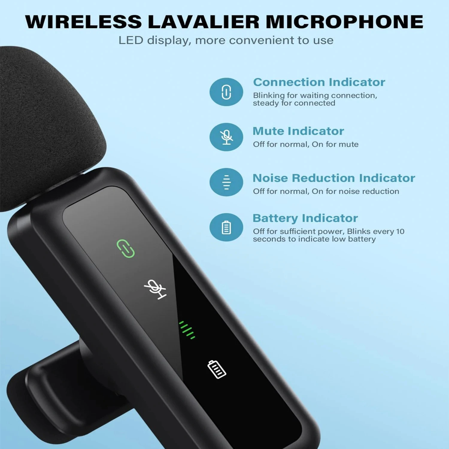 Lavalier Wireless Microphone 8 - огляд і ціна Rechargeable Wireless Mic Lithium Battery