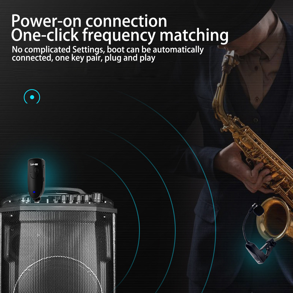 Saxofone Wireless Microphone M - огляд і ціна Wireless Lavalier Microphone Dual Receiver