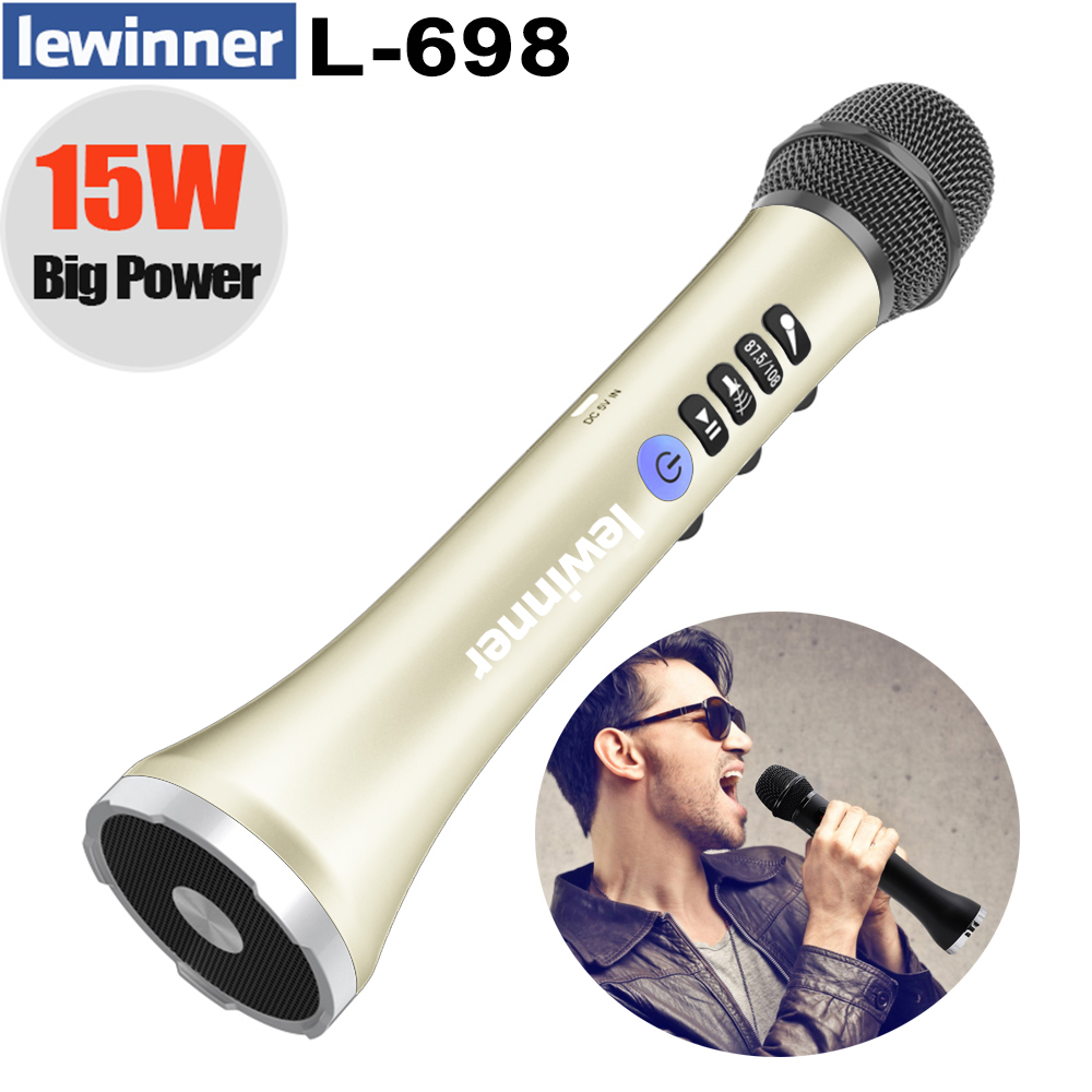 Lewinner L698 Wireless Microph - огляд і ціна Bluetooth Karaoke Microphone Handheld